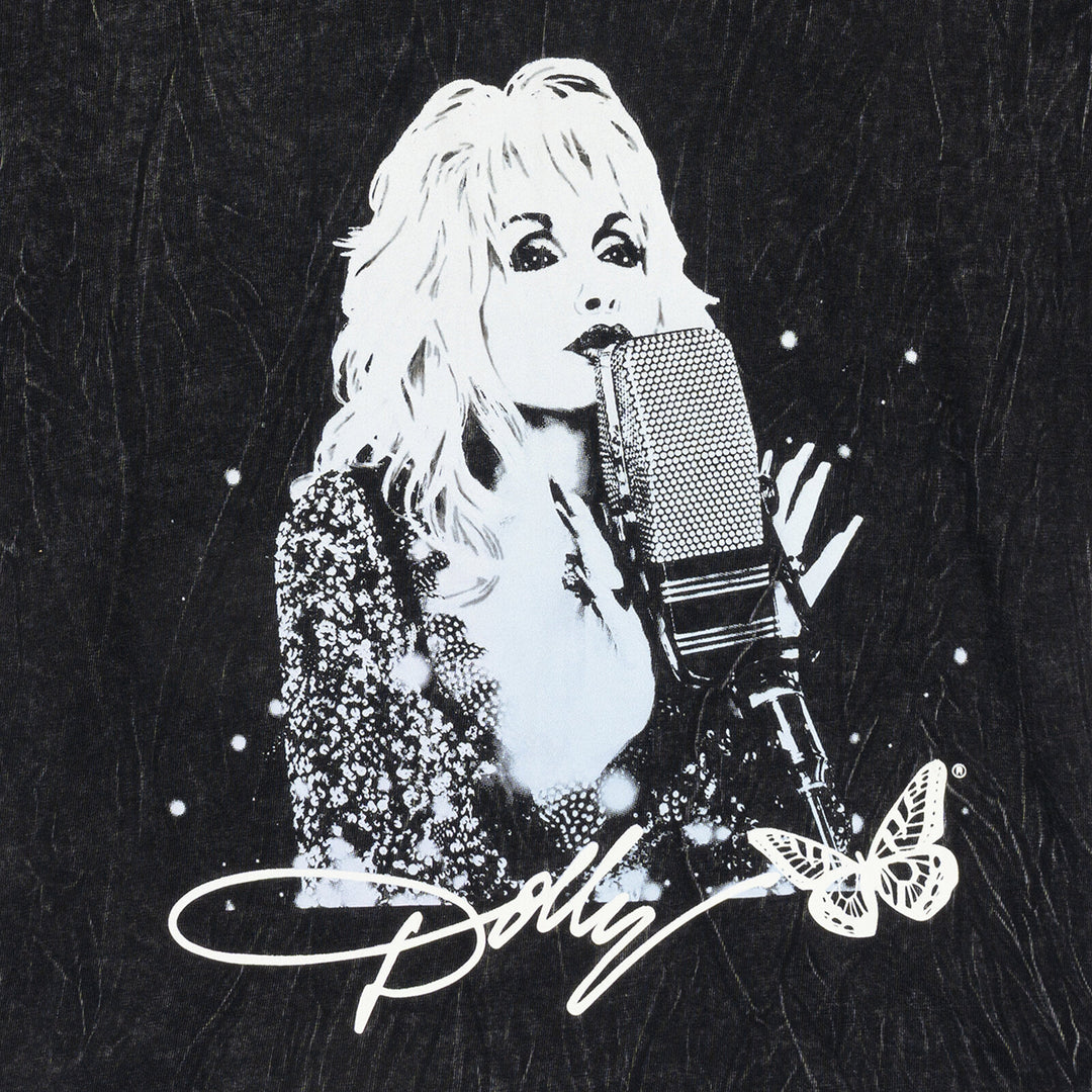 Dolly Parton Girls' Short Sleeve T-Shirt Mineral Black