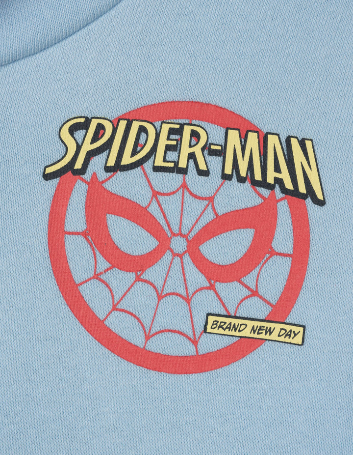 Marvel Spider-Man Boys' Fleece Quarter-Zip Hoodie Blue