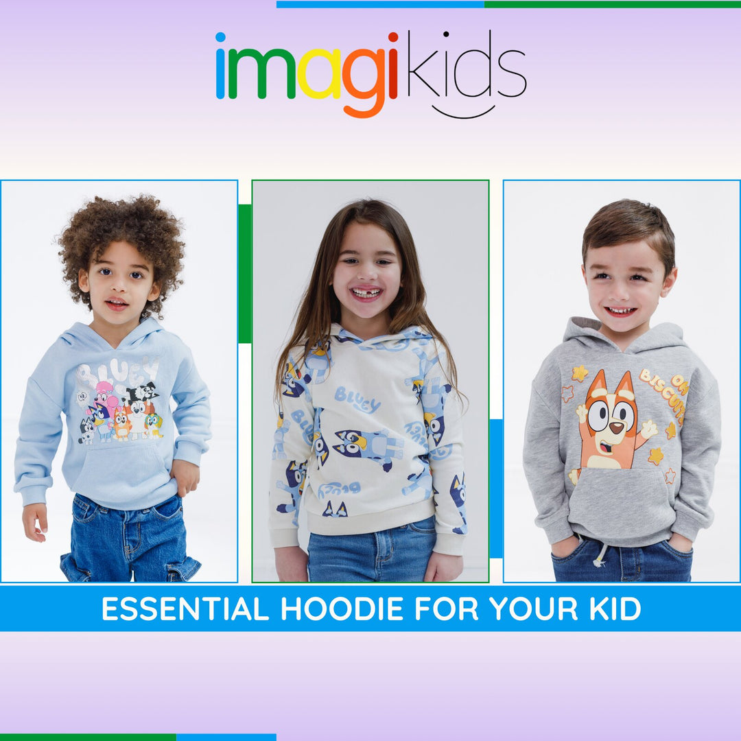 Bluey Fleece Hooded Sweatshirt Sky Blue