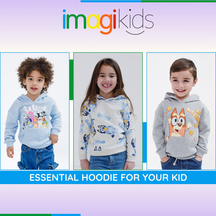 Bluey Fleece Hooded Sweatshirt Sky Blue