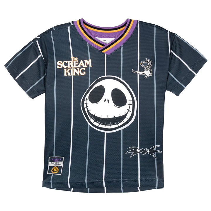 Nightmare Before Christmas Jack Skellington Boys' Athletic T-Shirt Charcoal Black