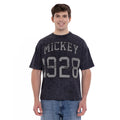 Disney Mickey Mouse Men's Football T-Shirt Washed Black