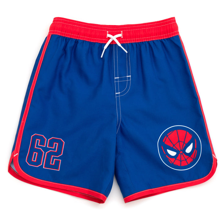 Marvel Spider-Man Boys' 2-Piece Rash Guard and Swim Trunks Set Sport Navy