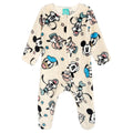 Disney Mickey Mouse & Friends Baby Fleece Footed Sleep N' Play Off White Stars