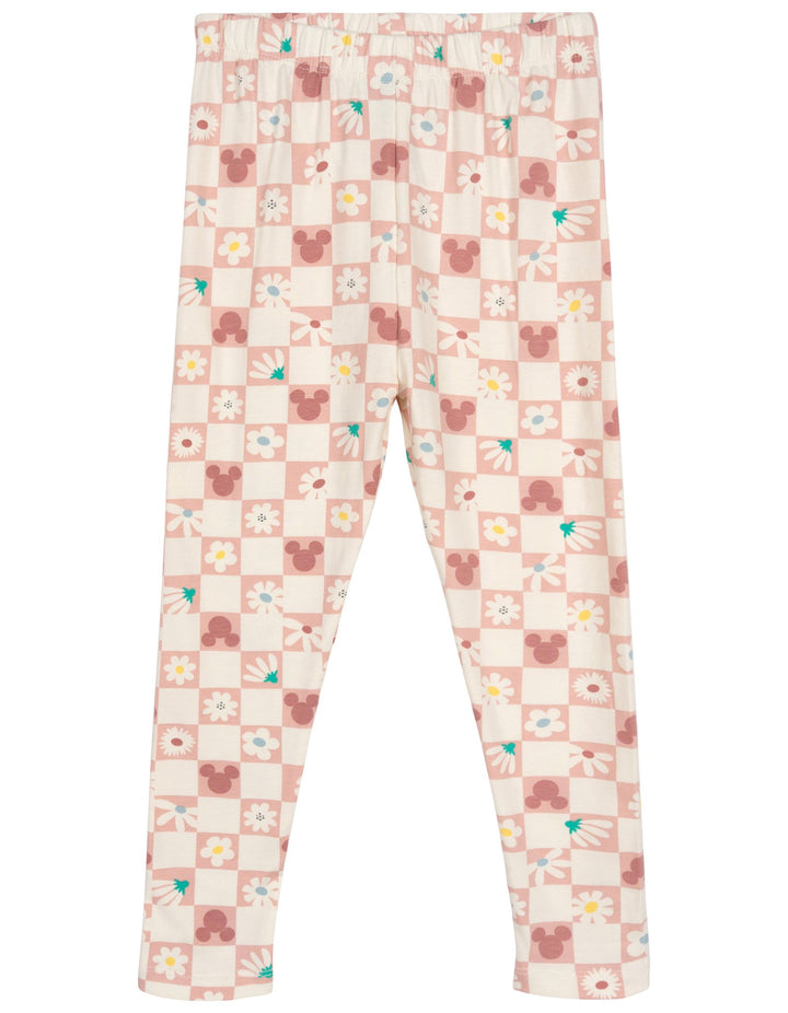 Disney Mickey Mouse Girls' 2-Piece Fleece Hoodie and Leggings Set Pink Cream