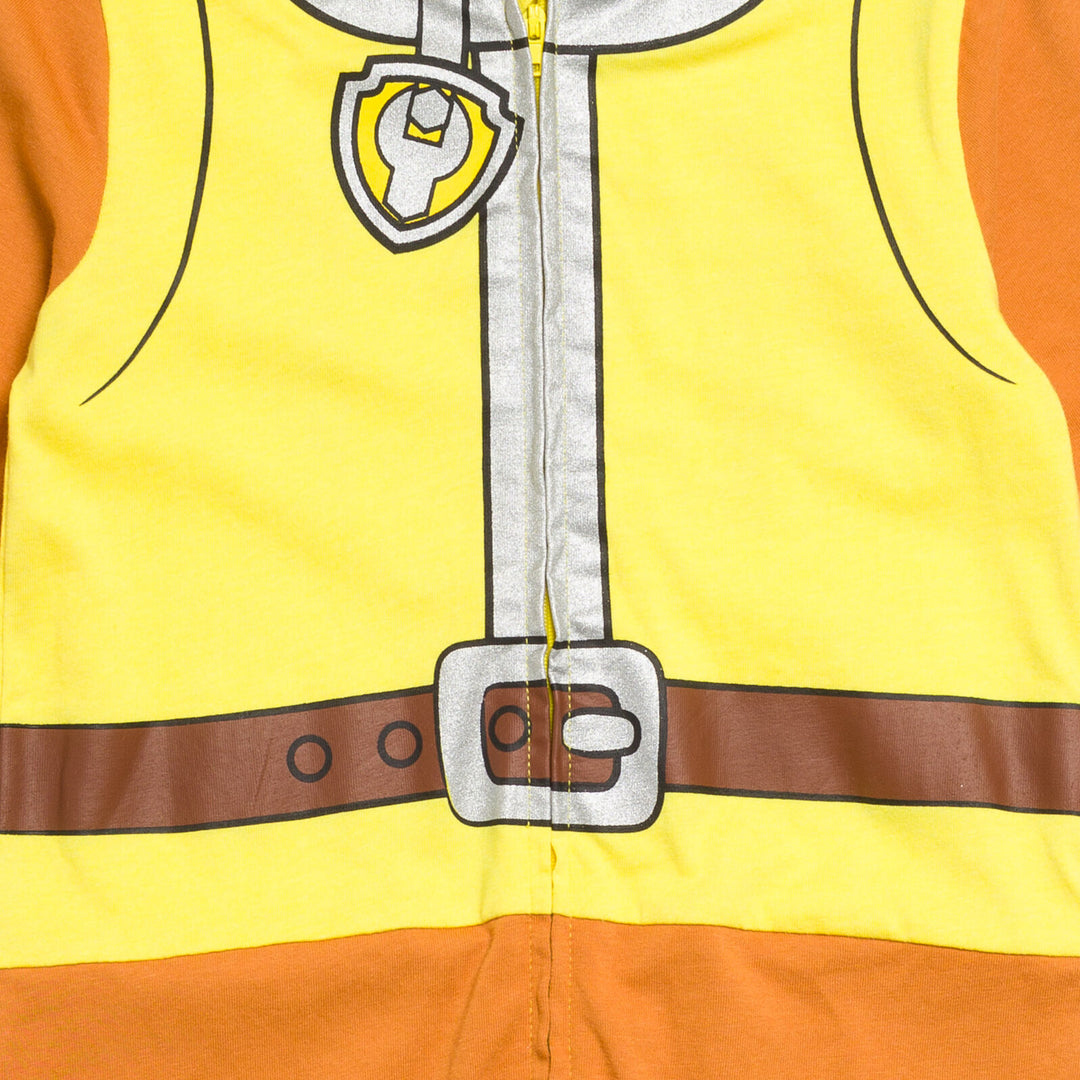 Paw Patrol Rubble Cosplay Hooded One Piece Yellow