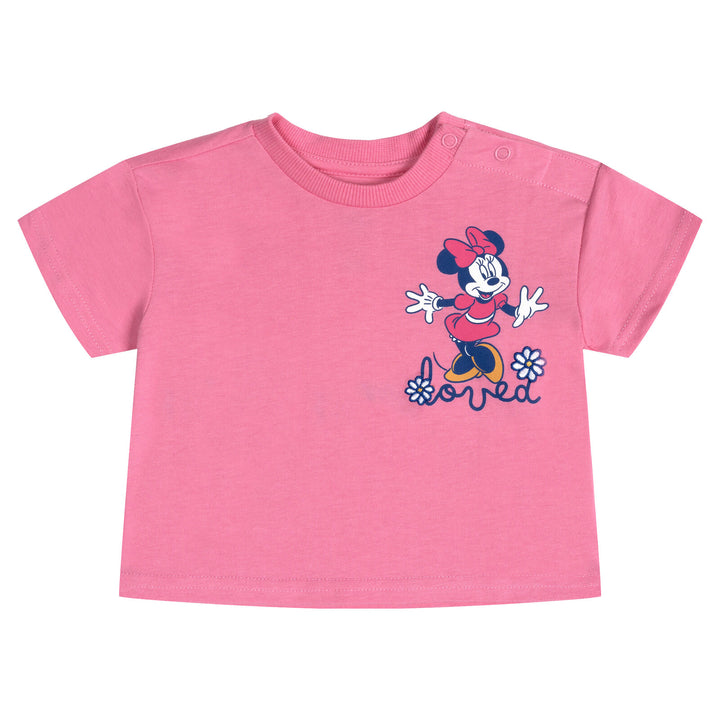 Minnie Mouse Baby Girls' 2-Piece T-Shirt and Shorts Set Pink
