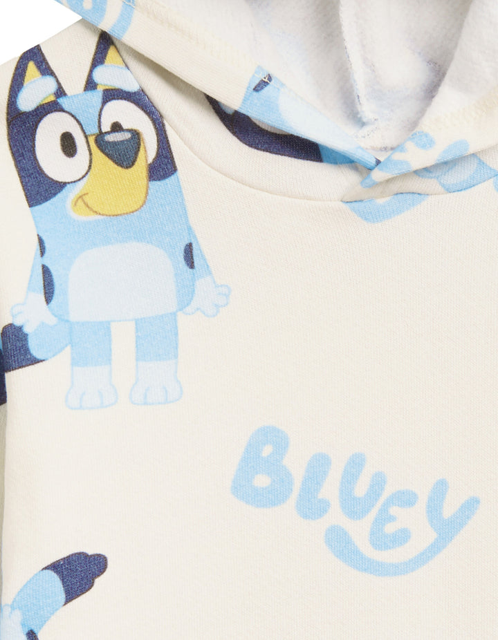 Bluey Fleece Hooded Sweatshirt Cream