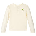 John Deere Boys' Waffle Knit Henley Shirt Tusk Off White
