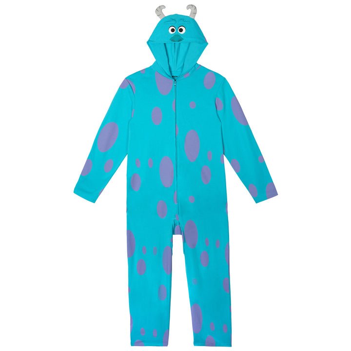 Monsters Inc. Sulley Men's Cosplay Hooded One Piece Teal Blue