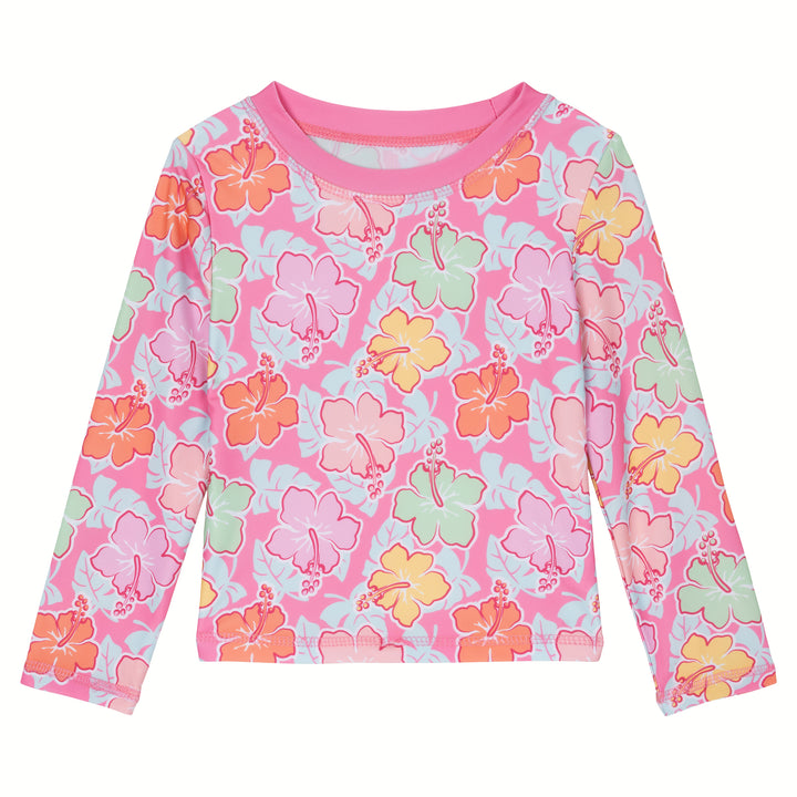 Dreamwave Girls' Swimwear 2-Piece Rash Guard and Bikini Bottom Set UPF 50+