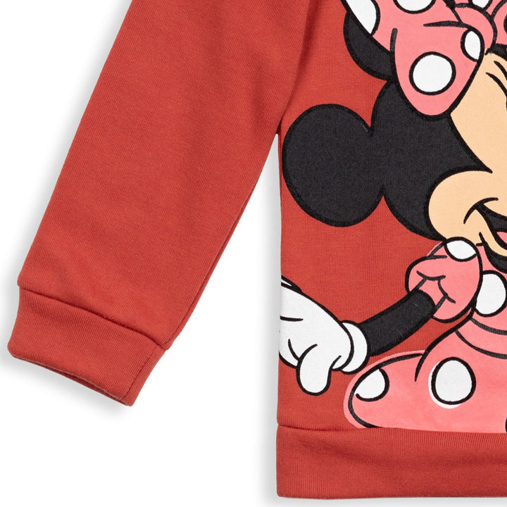 Minnie Mouse Girls' Fleece Pullover Hoodie Red