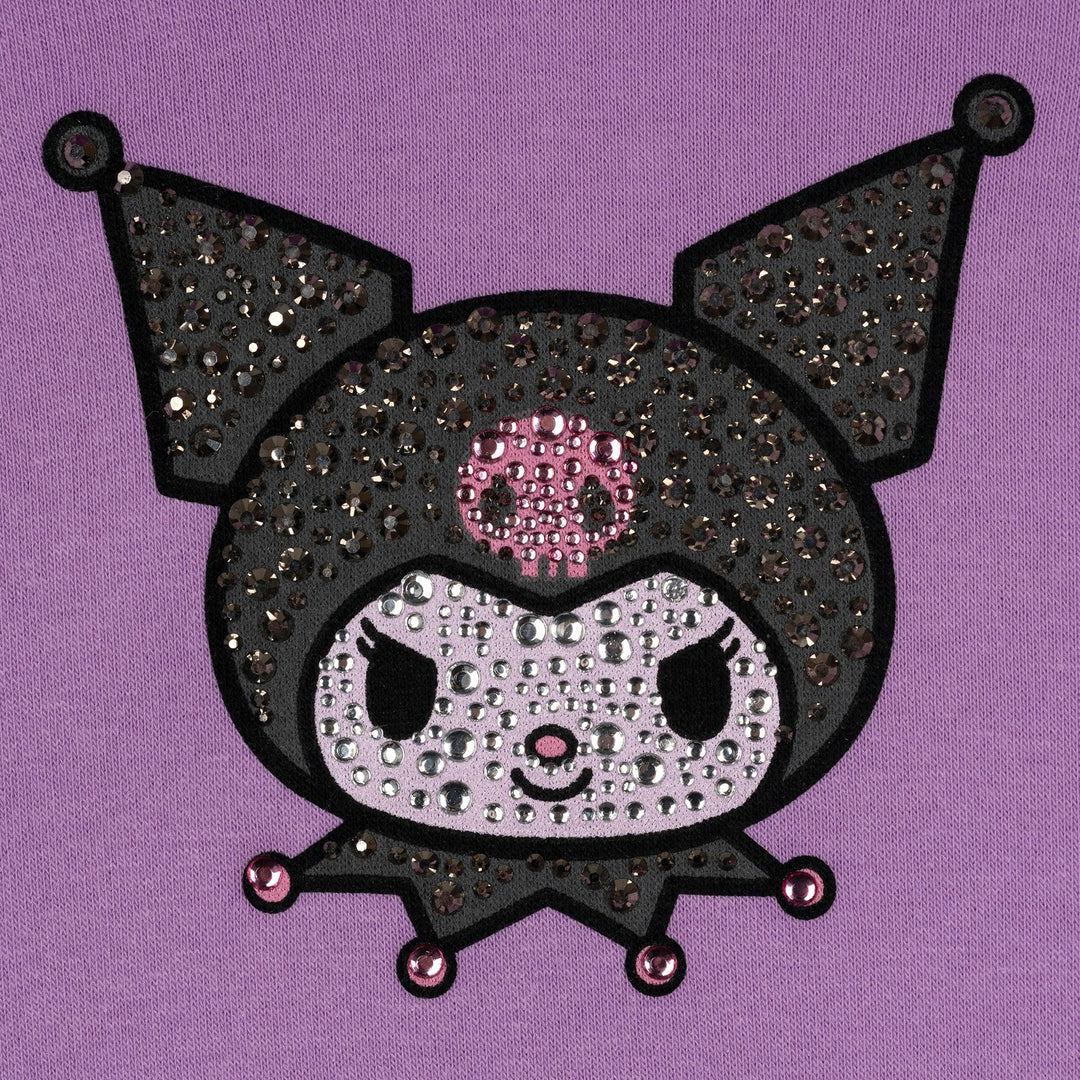 Hello Kitty Girls' Fleece Hoodie Kuromi Violet