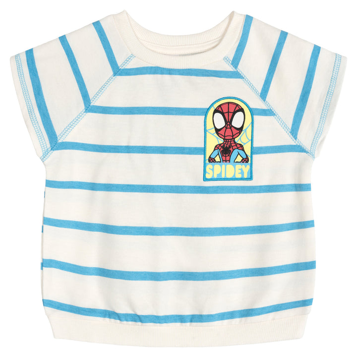 Marvel Spidey and His Amazing Friends Boys' 2-Piece T-Shirt and Shorts Set Ivory Blue