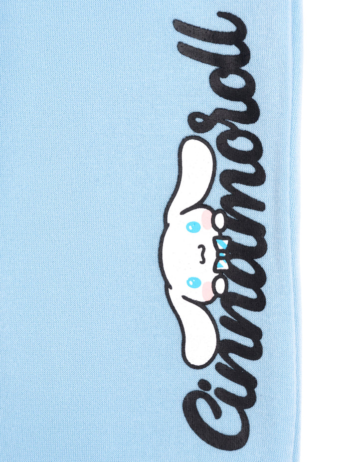 Hello Kitty Cinnamoroll Girls' 2-Piece Sweatshirt and Joggers Set Blue