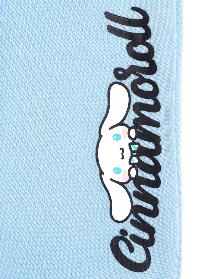 Hello Kitty Cinnamoroll Girls' 2-Piece Sweatshirt and Joggers Set Blue