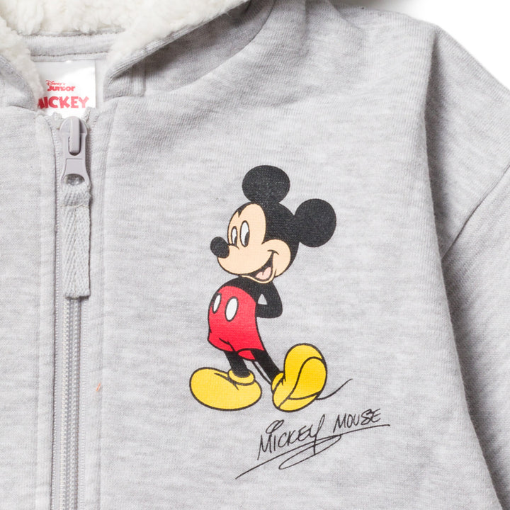 Disney Mickey Mouse Cosplay Zip-Up Hoodie Heather Gray
