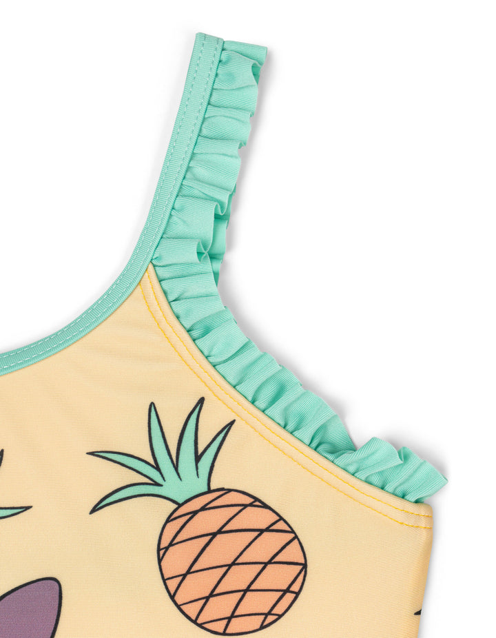 Lilo & Stitch Girls' One-Piece Swimsuit Yellow Mint