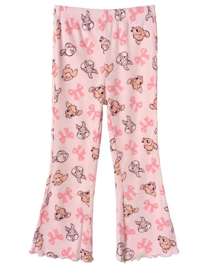 Disney Bambi Girls' Ribbed Long Sleeve Tee and Pants Set Pink Thumper