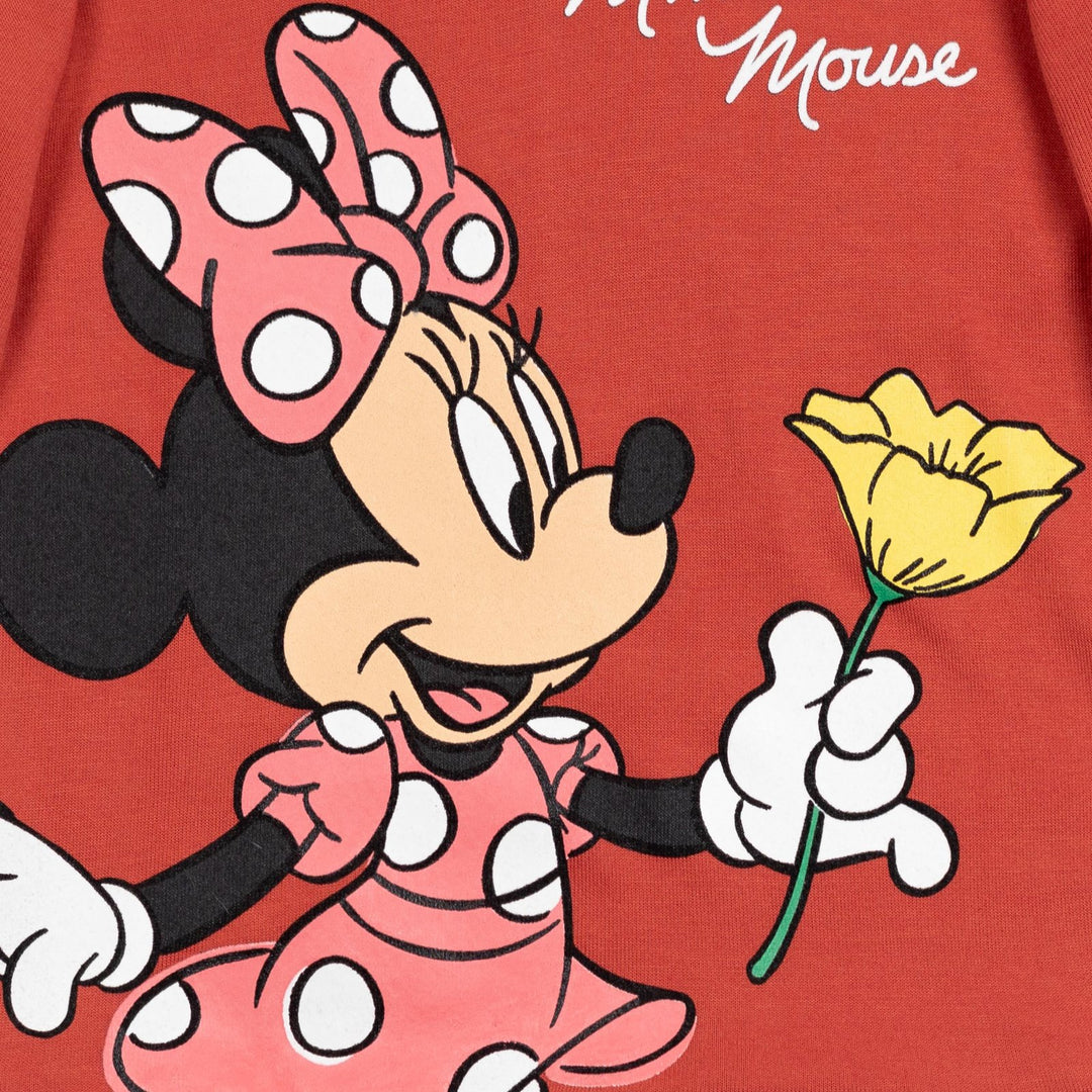 Minnie Mouse Girls' Fleece Pullover Hoodie Red