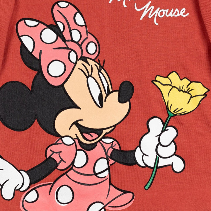 Minnie Mouse Girls' Fleece Pullover Hoodie Red