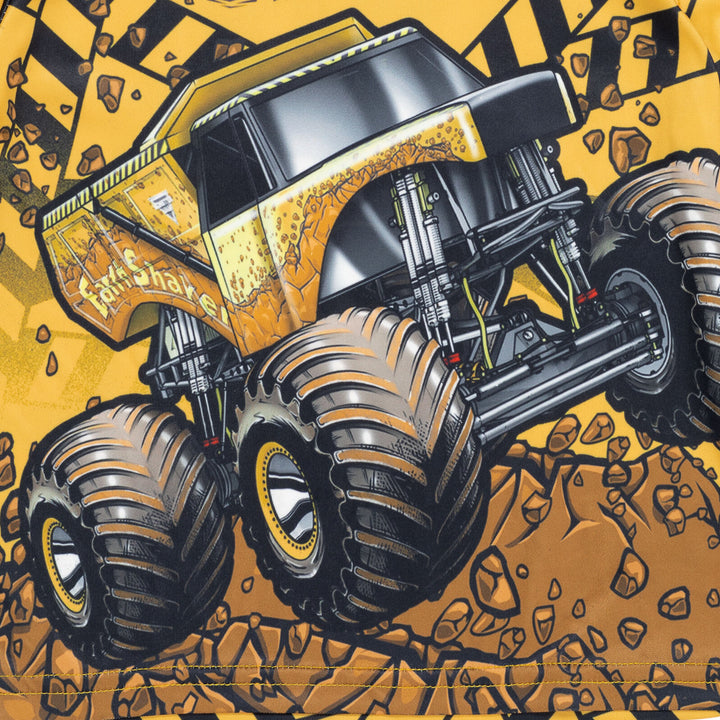 Monster Jam Earth Shaker Boys' Athletic Short Sleeve T-Shirt Yellow