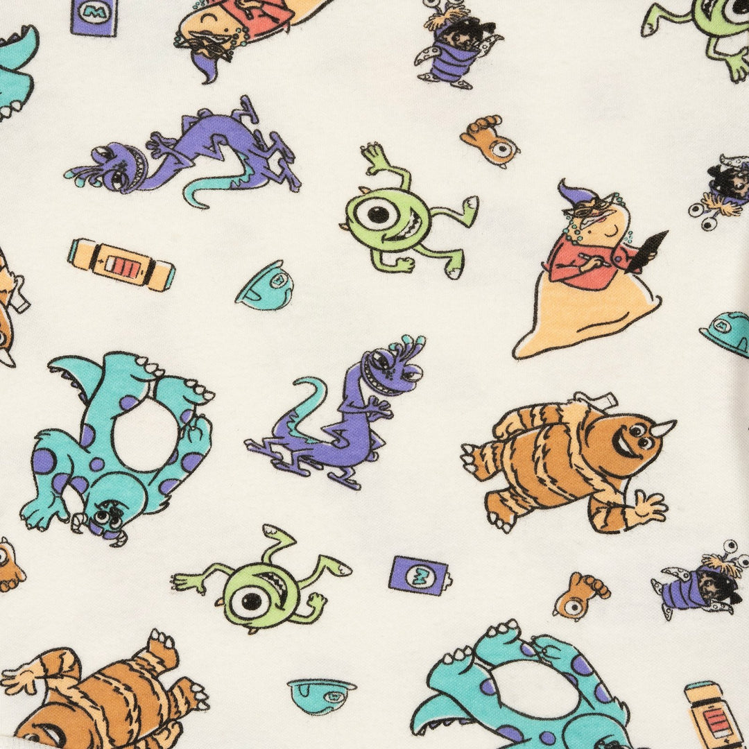 Monsters Inc. Baby 3-Pack Short Sleeve Bodysuits Mint Blue Inc