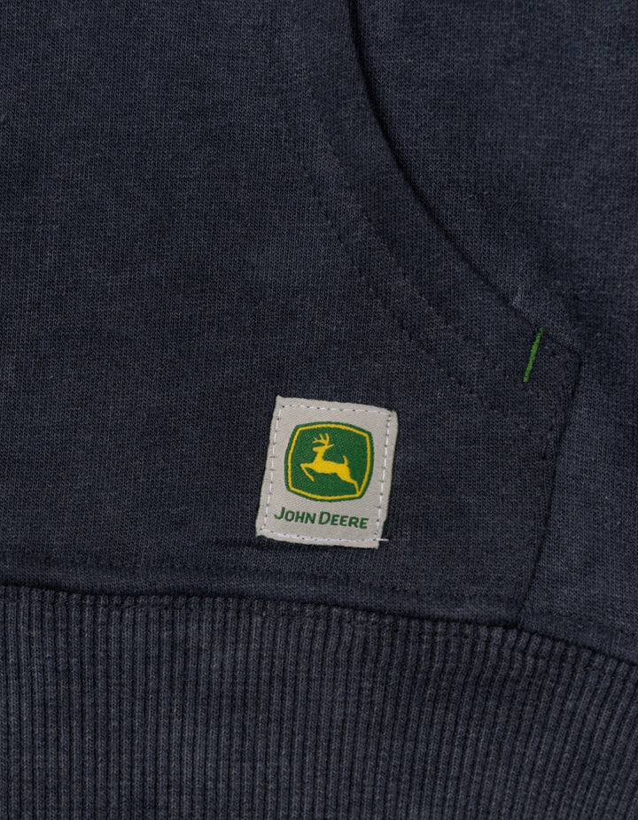 John Deere Boys' Fleece Hooded Sweatshirt Charcoal Cream