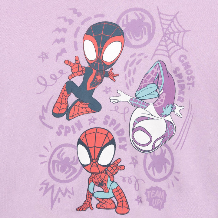 Marvel Spidey and His Amazing Friends Girls' Fleece Pullover Hoodie Lavender