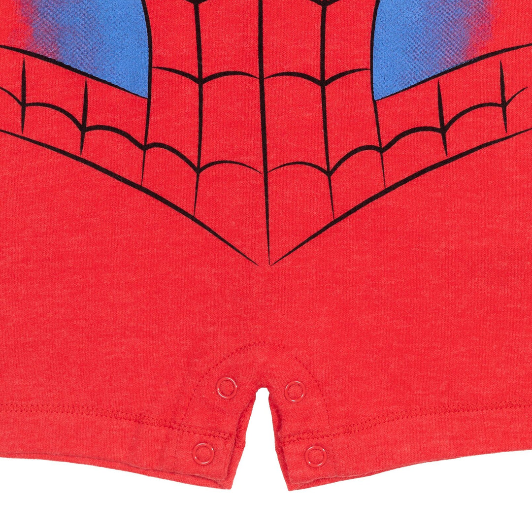 Marvel Spider-Man Cosplay Hooded Romper Red