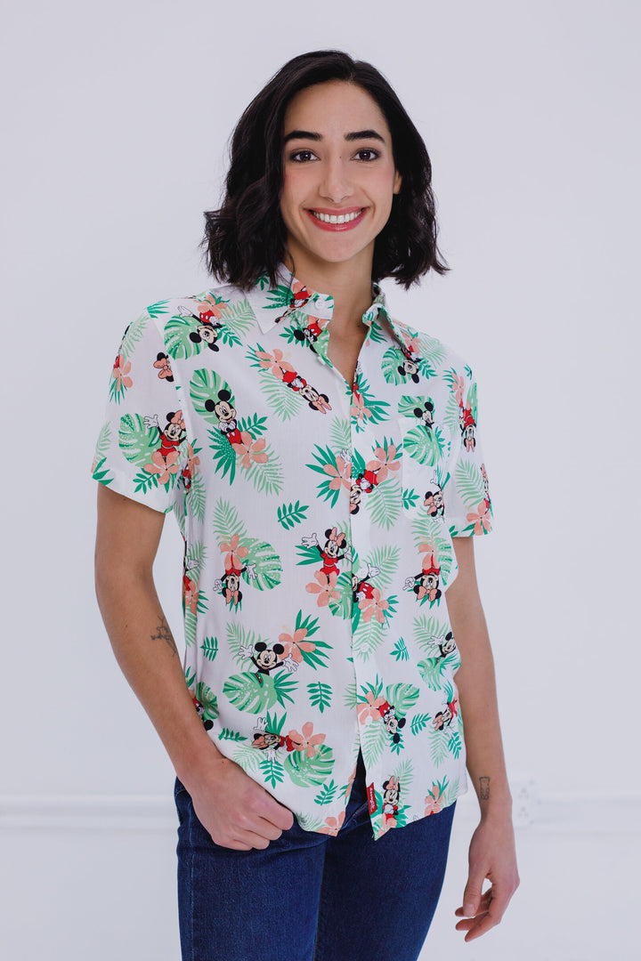 Disney Mickey Mouse & Friends Women's Shirt and Dress Cream Minnie
