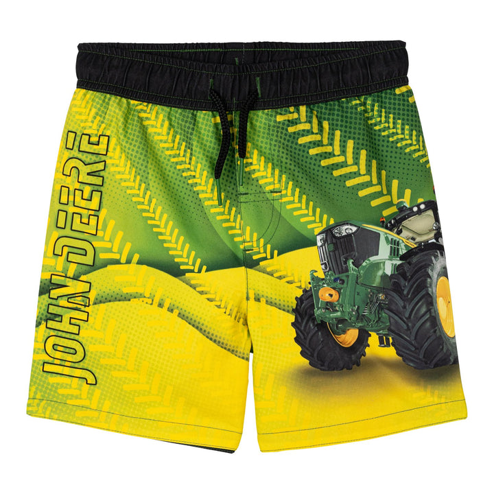 John Deere Boys' Swimwear Swim Trunks Lime Green