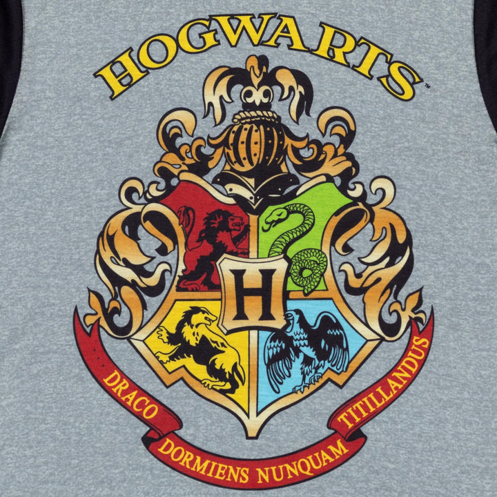 Harry Potter Little Boys' 3-Piece Short Sleeve Pajama Set Red Heather Gray