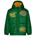 Teenage Mutant Ninja Turtles Boys' Zip-Up Hooded Puffer Jacket Forest Green