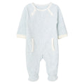 Cozeeme Baby Boy or Girl Footed Sleep N Play Heather Light Blue