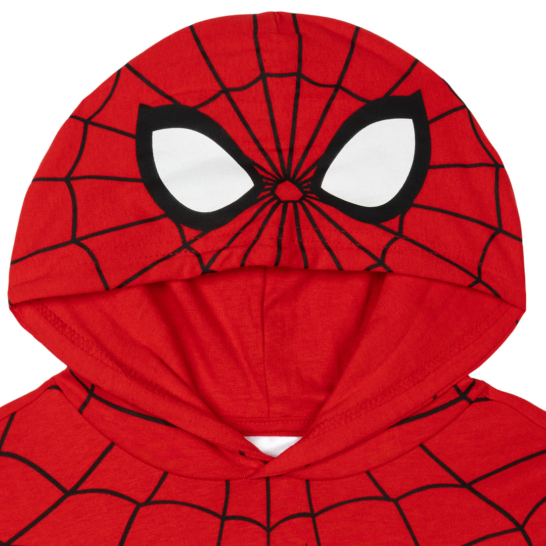 Marvel Spider-Man Matching Family Cosplay Hooded Tee Red Blue Spiderman