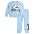 Hello Kitty Cinnamoroll Girls' 2-Piece Sweatshirt and Joggers Set Blue