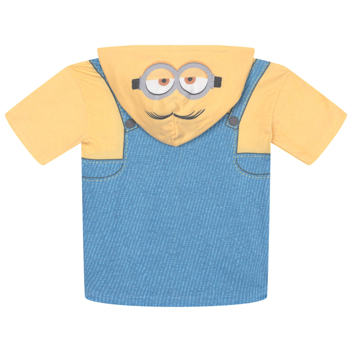 Minions Cosplay Hooded T-Shirt Yellow Denim Blue