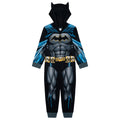 DC Comics Justice League Batman Boys' Cosplay Hooded One Piece Pajama Black