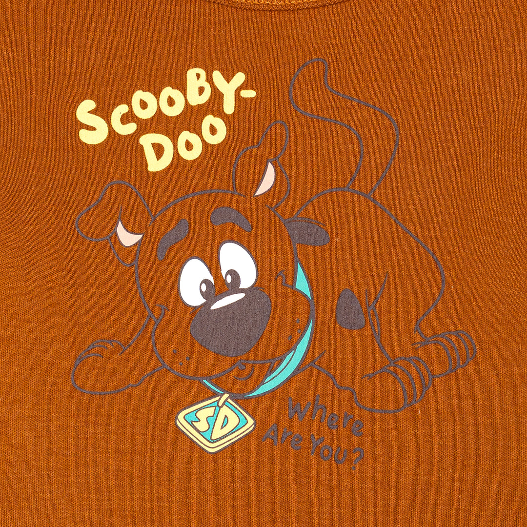 Warner Bros. Scooby-Doo Scooby Doo Baby Boys' Cosplay Bodysuit and Hat Set Brown