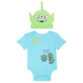 Disney Toy Story 2-Piece Cosplay Bodysuit and Hat Set Blue Green Alien
