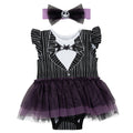 Nightmare Before Christmas Jack Skellington Dress and Headband Set Pinstripe