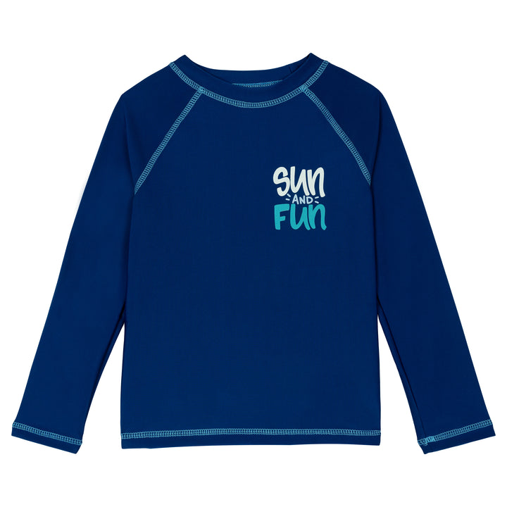 Dreamwave Boys' Swimwear 2-Piece Rash Guard and Swim Trunks Set UPF 50+