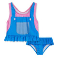 Ms. Rachel Swimwear 2-Piece Tankini and Bikini Bottom Set Pink Blue Overalls