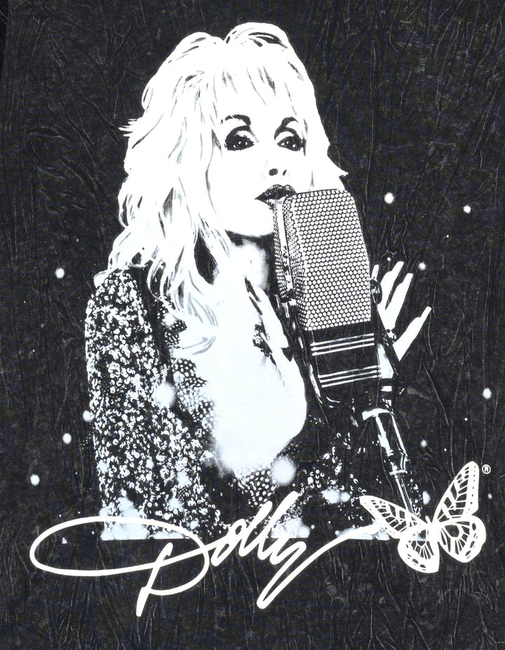 Dolly Parton Women's Short Sleeve T-Shirt Washed Black