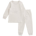 Cozeeme Loungewear 2-Piece Tee and Pants Set Beige Star Stripe