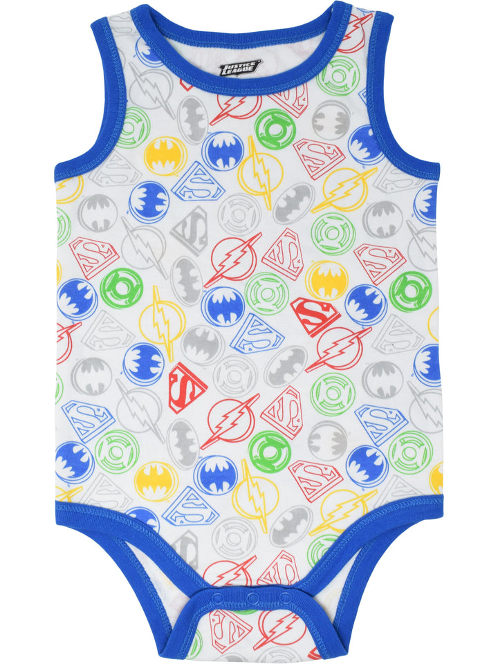 DC Comics Justice League Baby 5-Pack Cosplay Sleeveless Bodysuits Multi