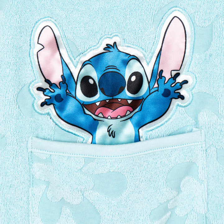 Lilo & Stitch Girls' Hooded Swimwear Cover Up Angel Blue