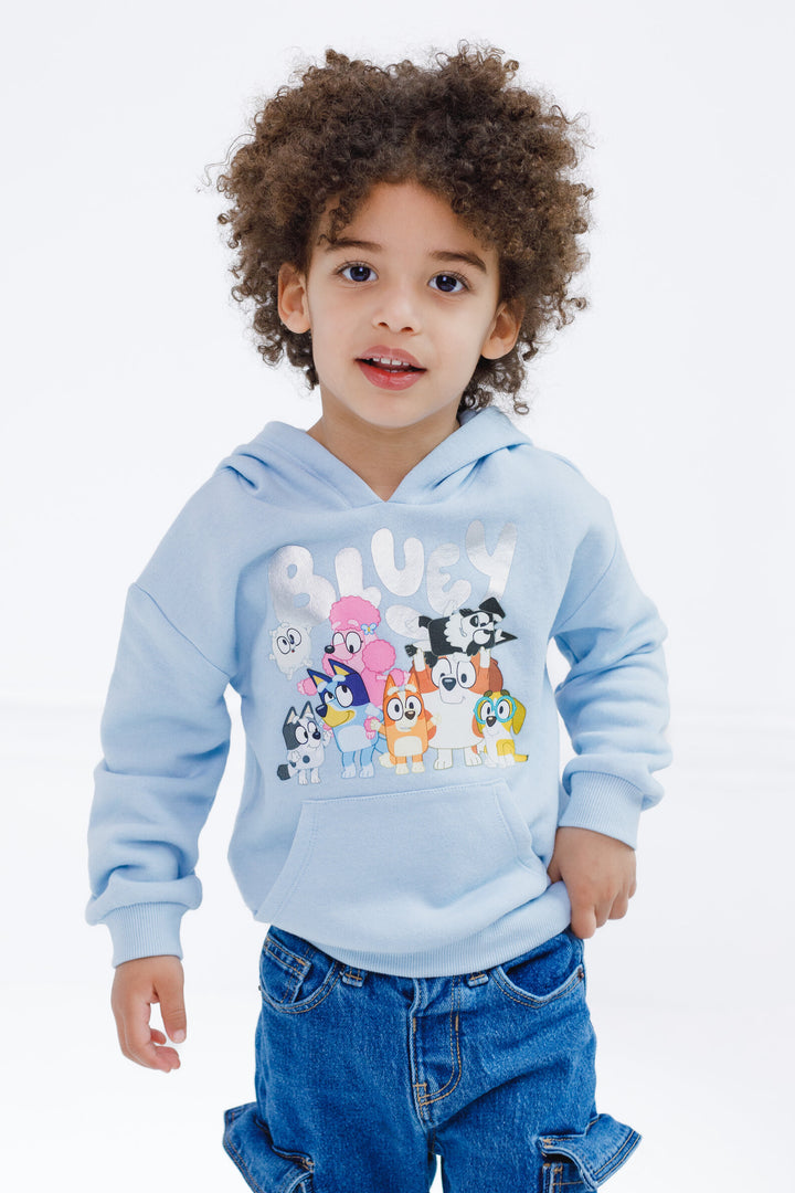 Bluey Fleece Hooded Sweatshirt Sky Blue