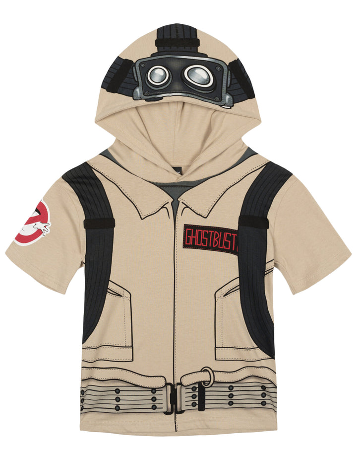 Ghostbusters Men's Cosplay Hooded T-Shirt Uniform Tan